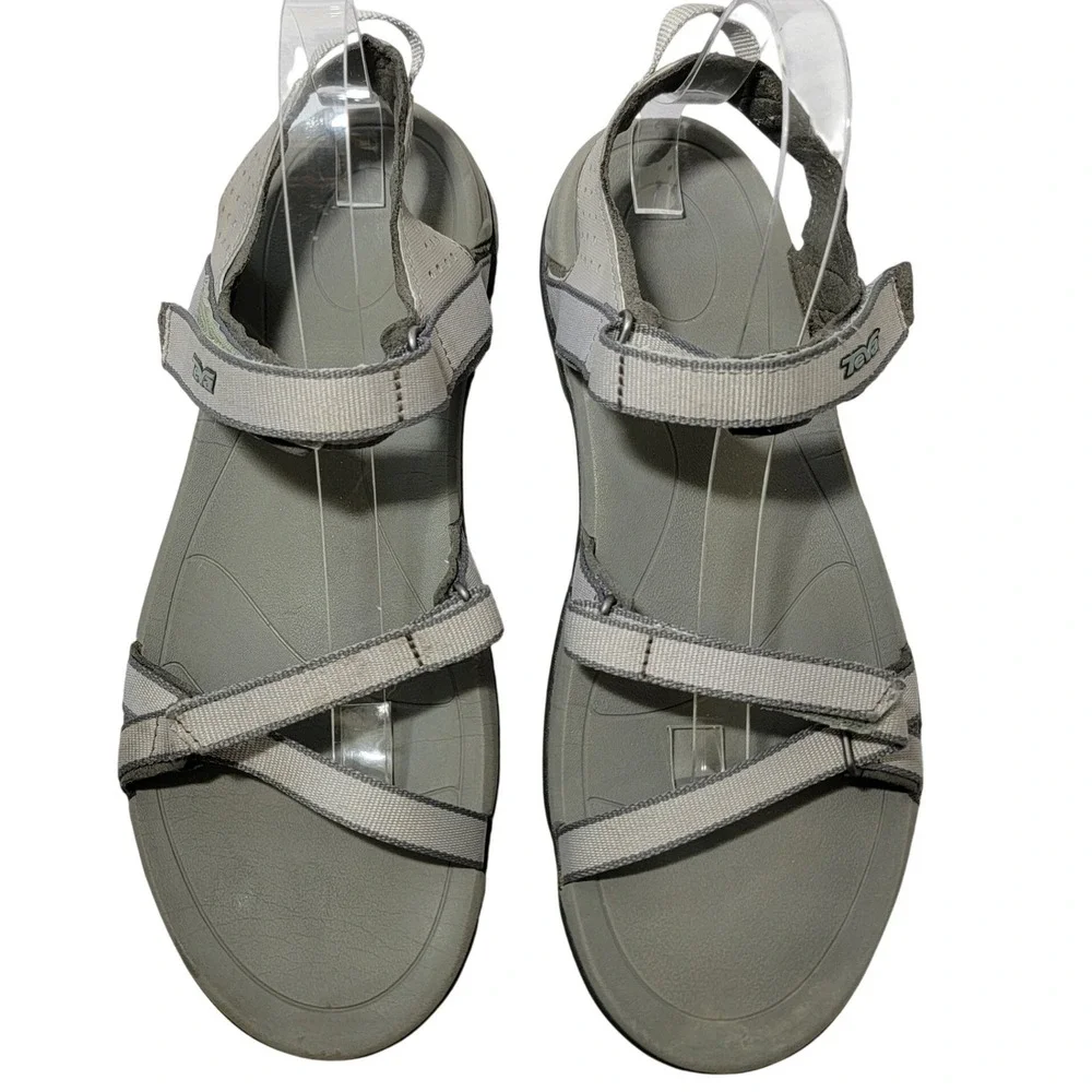 Teva Verra Strappy Sport Hiking Sandals Womens 10 Grey 1006263